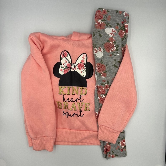 Minnie Mouse Matching Set | Hoodie + Leggings 4T | Kind Heart Brave Spirit - Picture 2 of 4